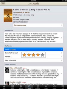 Goodreads for iPad 3