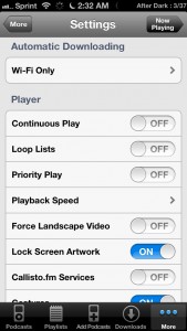 Downcast trumps Instacast with even more setting options.