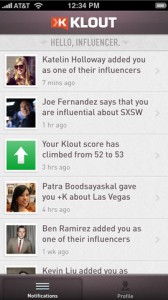 Klout for iPhone