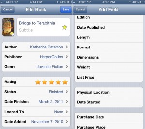 BookBuddy version 5.0 (iPhone 5) - Edit Book