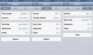 BookBuddy version 5.0 (iPhone 5) - Import and Export and Print