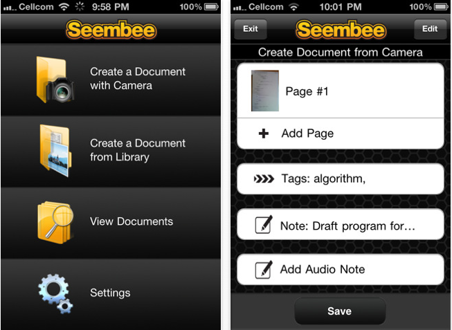 Seembee: Online Personal Archiving Comes To iPhone