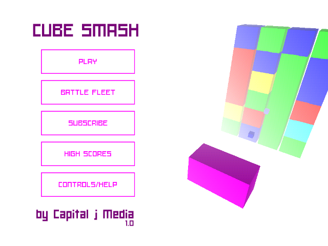 Cube Smash, A 3-D Arcade Shooter Without The Noise