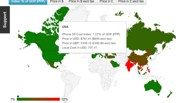 Compared: The Real Cost Of Apple's iPhone 5s Around The World